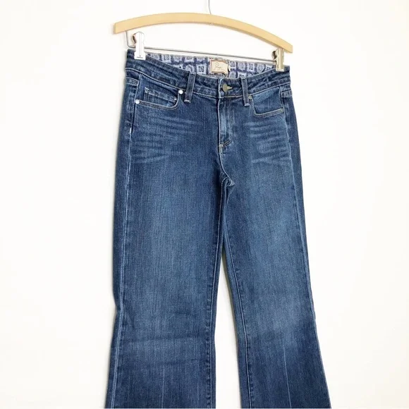 PAIGE Dark Blue Boot Cut Jeans - Picture 4 of 12